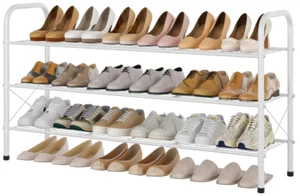 3 Tier Durable Mesh Style Shoe Rack for Closet - FreeStanding. Free Shipping - Picture 1 of 6