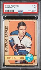 1972 O-PEE-CHEE OPC #197 TIM HORTON PSA 1