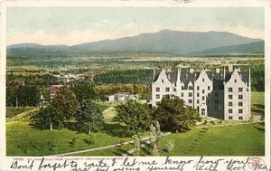 Postcard VT Burlington University of Vermont Mt Mansfield Postmark 1908 - Picture 1 of 1