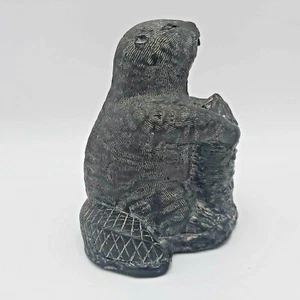 Soapstone Sculpture- Beaver- The Wolf Sculptures- A Wolf Original - Canada - Picture 1 of 7