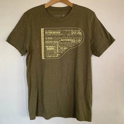 The Motown Sound Motown Museum Detroit Hitsville USA Green Graphic T Shirt Sz M - Image 1 of 4