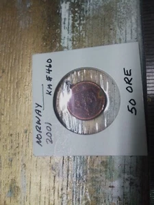 Moneda de 50 minerales Noruega 2001 animal mítico - corona Nidhogg (dragón) - Imagen 1 de 2