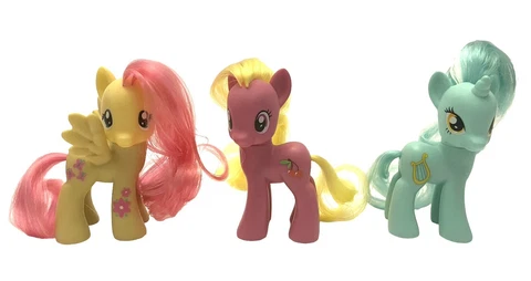 My Little Pony FLUTTERSHY CHERRY BERRY LYRA HEARTSTRINGS Lot G4 Brushable 3” EUC Cover