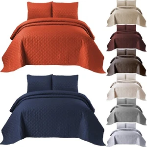 Bequem Gesteppte Prägung Tagesdecke 3tlg Set Tagesdecken Decken Hohldecke - Bild 1 von 6