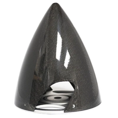 XOAR 3 to 6 Inch Carbon Fiber Spinner Cone for Gas RC Propeller Model Airplanes - Image 1 of 4