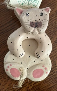 Bewegliche Katze Recycling Holz Weihnachtsschmuck Rana Trading Co. Handmade Folksy - Bild 1 von 4
