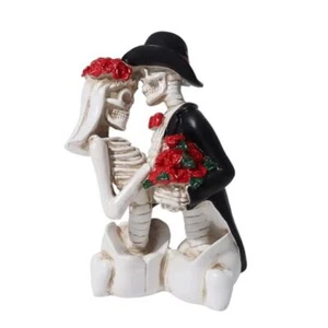 s Statue,Halloween Wedding Decorations,Lovers Romantic Bride & Skeleton Couple - Picture 1 of 8