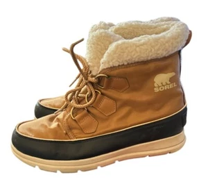 SOREL EXPLORER ~ Size 8.5 ~ Carnival Waterproof Boots Elk/Dark Stone - Picture 1 of 6
