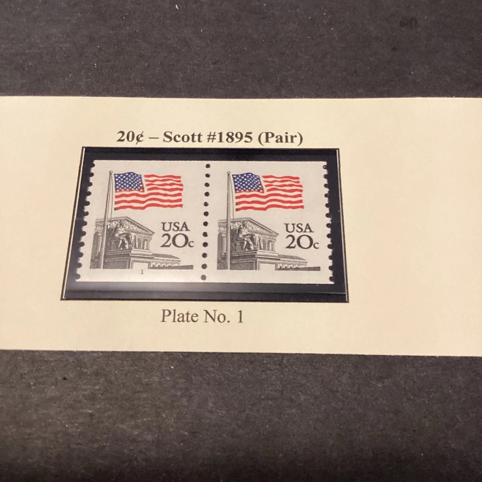 Scott# 1895-Flag over Supreme Court 1981 P#1-Pair-MNH-US - Image 1 of 1