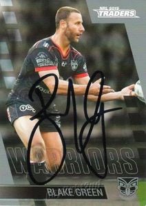 Signed 2019 NEW ZEALAND WARRIORS NRL Card BLAKE GREEN - Picture 1 of 1