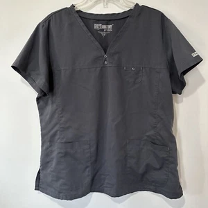 GREY'S ANATOMY Scrub Top Style 41340 Grey V-Neck Women XL - Picture 1 of 5