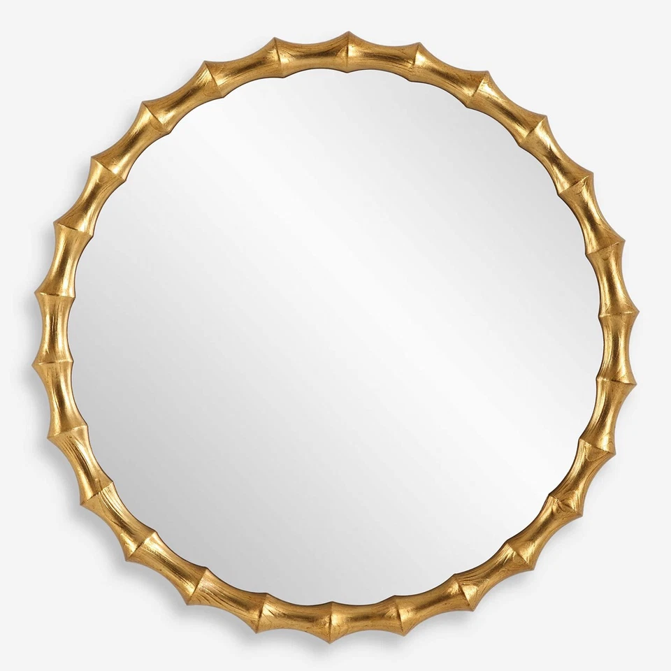 Uttermost 09963 Nacala 39-3/8" Diameter Circular Framed Bathroom - Gold