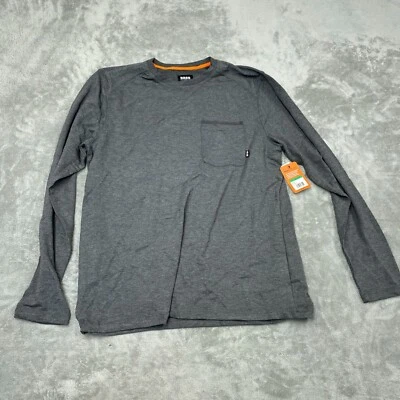 Camisa gris manga larga Bass exterior L para hombre nueva con etiquetas 6276 Foto 1 de 4