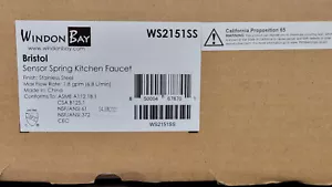 Windon Bay Bristol Rubinetto da cucina touchless maniglia singola | WS2151SS - Foto 1 di 4