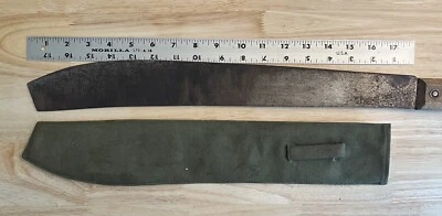"Machette de corte con cepillo de caña de azúcar mango de madera hoja de acero vintage de 18""" Foto 1 de 4