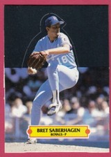 1988 Donruss Pop-Ups # 8 Bret Saberhagen -- Kansas City Royals -- Box 757