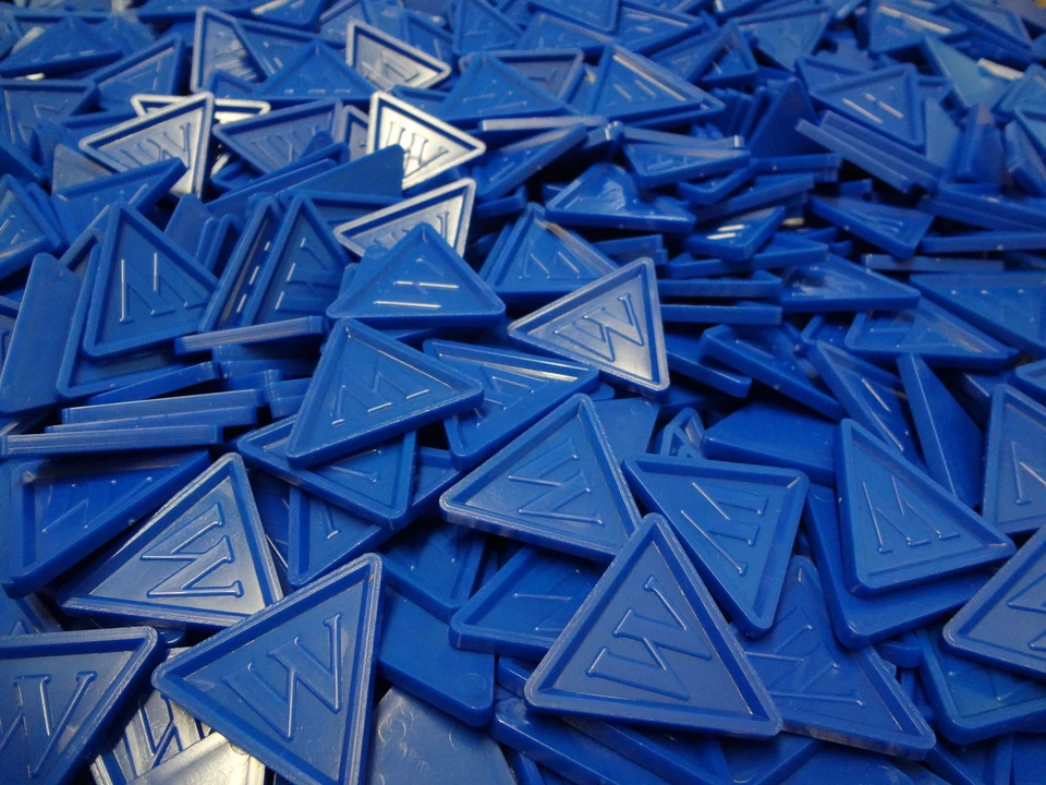  Wertmarken Event Veranstaltung WM 07 Dreieckig verschiedene Mengen / Blau - Bild 1 von 1