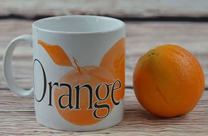 VINTAGE BIG STARBUCKS COFFEE MUG CUP ORANGE COUNTY CITY COLLECTION 1994 18 OZ - Picture 1 of 9