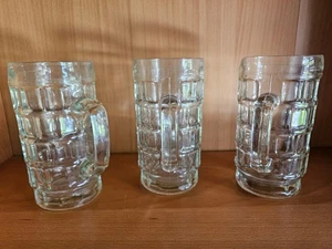 3 Bierseidel Biergläser, 0,5 l 500 ccm, Neutral, ohne Aufdruck - Bild 1 von 2