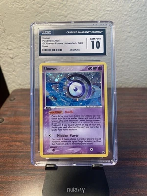 Pokemon Card - Unown (D) EX Unseen Forces D/28 Holo Rare CGC 10 GEM MINT POP 4! - Image 1 of 3