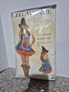 Vestido y sombrero Leg Avenue Antiguo Nuevo Stock Girasol Espantapájaros Talla M/L 2 piezas - Imagen 1 de 2