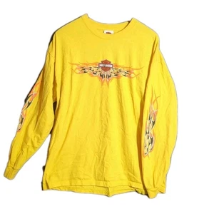 Camiseta Harley-Davidson Vintage 2005 manga larga XL Flames EE. UU. Oklahoma - Imagen 1 de 10