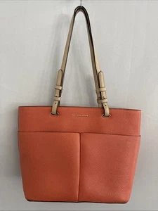 Michael Kors Bedford Double Pocket Tote Schultertasche Handtasche Leder Dahlia - Bild 1 von 9