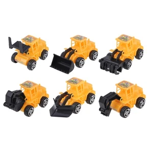 6 Stück Mini Bau LKW Technik Fahrzeug Spielzeug Lern LKW Modell - Bild 1 von 11