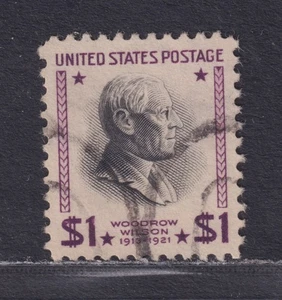 United States Scott 832b Used 1938 $1 Wilson Prexie USIR Watermark SCV $65 - Picture 1 of 2