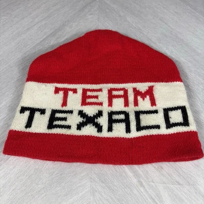 Boné de esqui vintage Team Texaco gorro malha retrô - Imagem 1 de 4