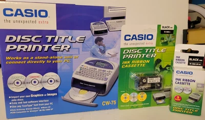 CASIO CW-75 CD Printer Disc Title Printer Standalone/USB Qwerty Keyboard NEW - Image 1 of 4
