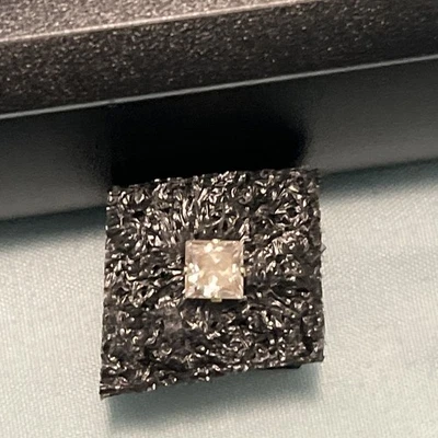 Single 10k Yellow Good Stud With 1 TCW Lab Created Marquise Cut Diamond  - Image 1 of 3