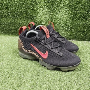 Nike Air Vapormax 2021 Flyknit Black Leopard Sneakers DH4090-001 Womens Size 7 - Picture 1 of 9