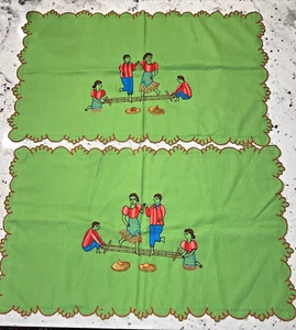 2 Unbranded Standard Sham Green Embroidered Scalloped Pair Pillowcases Pillow - Picture 1 of 7