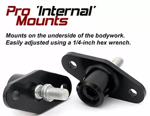 Auto Racing Mirrors - PRO INTERNAL MOUNT (pair) - CNC Milled & Anodized - Bild 1 von 4