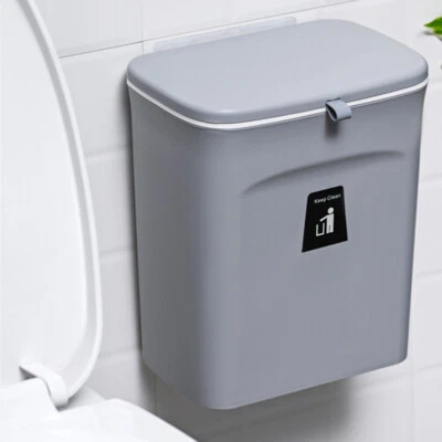 9L Tür Müll Abfall Eimer zum Einhängen Küchen Schränken Ordnung Spülen Mülleimer - Bild 1 von 4