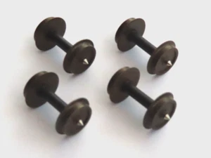 4 x Lima OO / HO later metal wheelsets with plastic axles, spares - Picture 1 of 1
