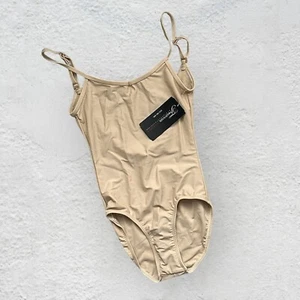NWT Theatricals Classwear Size Child Large Girls Leotard Tan Adjustable Straps - Picture 1 of 9