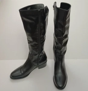 BAR III Damen-Reitstiefel schwarz Stretch Gore Vayla runde Spitze Blockabsatz 10 M - Bild 1 von 7