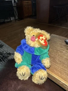1993 TY Beanie Babies "PICCADILLY" Clown Bear Jointed Attic Treasures PVC w/Tag - Picture 1 of 1