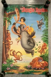 VINTAGE DISNEY *THE JUNGLE BOOK* 23x35" COLORFUL SEALED PROMO POSTER,PB21 - Picture 1 of 6