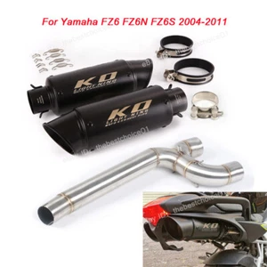 For Yamaha FZ6 FZ6N FZ6S 2004-2011 Motorcycle Exhaust Mid Pipe DB Killer Muffler - Picture 1 of 12