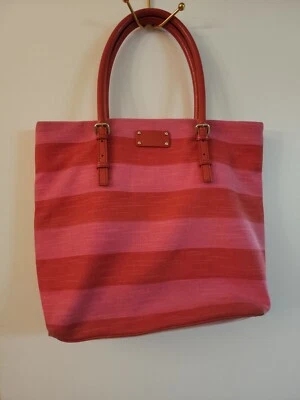 Bolso Shopper Para Mujer Kate Spade Rosa Rayas Bloques de Color Lona/En Excelente Condición  Foto 1 de 4