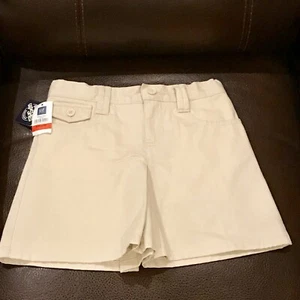 NWT Gap Kids Girls Adjustable Waist Khaki Uniform Chino Skirt Skort - Size 5 - Picture 1 of 6