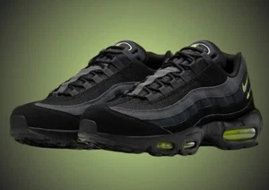 Nike Air Max 95 Retro ‘Black Volt’ Mens US 8 (9.5W) Casual Shoes Sneakers New 🔥 - Picture 1 of 8