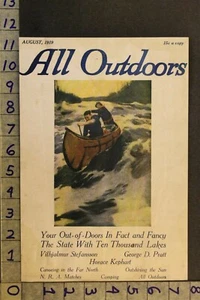 1919 OUTDOOR LIFE BIRKENRINDE KANU RAPID KEMP SPORT PADDEL VINTAGE KUNSTABDECKUNG VJ29 - Bild 1 von 1