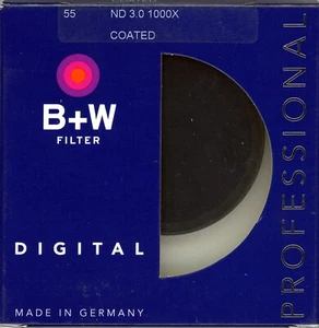 B+W 55mm 110 E Solid Neutral Density 3.0 Filter (10 Stop) 1066171 - Picture 1 of 4