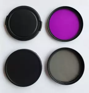 Vivitar Series 1 FLD CPL Circular Polarizer 58mm Filter Set Purple & Gray + Caps - Picture 1 of 24