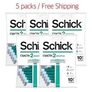 Schick Exacta 2 Sensitive Disposable Razor, 10 Count (5Packs) ( FREE SHIPPING ) - Picture 1 of 3