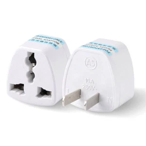 Universal Travel Adapter US 2 PIN Plug to Universal Outlet Converter 2pcs - Picture 1 of 6